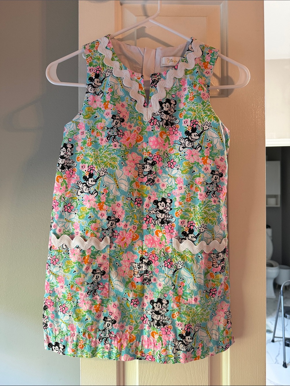 Lilly Pulitzer X Disney Girls' Minnie Mouse Floral Sleeveless Dress